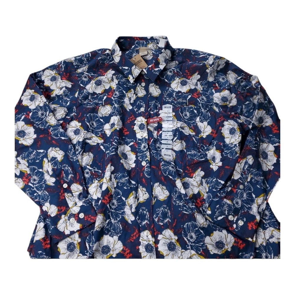 Duluth Wrinklefighter Floral Button Shirt Womens Plus Size 1X NWT - Picture 5 of 8